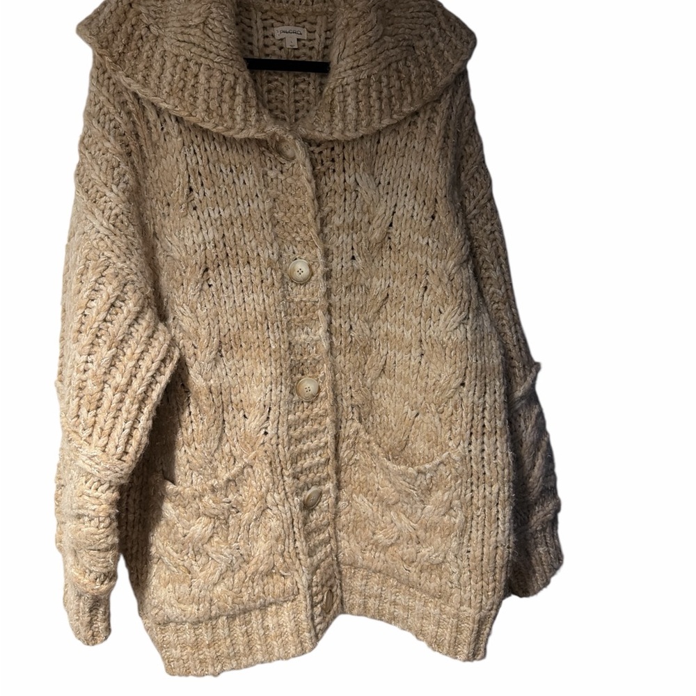 Pilcro Oversized Cable Knit Cardigan Sweater - Picture 6 of 9